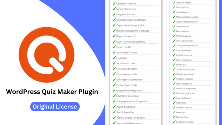WordPress Quiz Maker Plugin Original Agency + All Addons